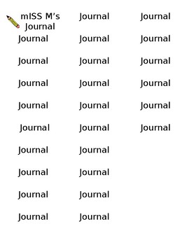 Preview of Editable Journal Labels