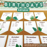 Editable Happy Birthday Jungle Boho Display - Bulletin Boa