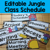 Editable Jungle / Safari Class Schedule