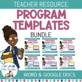 Teacher Program Templates Editable | Lesson Plan Templates