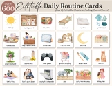 Editable Kids Daily Routine Cards | Daily Visual Schedule 