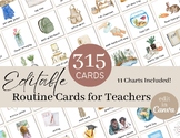 Editable Kids Daily Routine Cards for Classroom Schedule |
