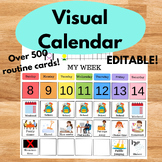 Editable Kids Visual Weekly Calendar, Responsibility Chart