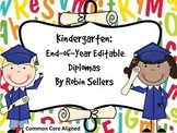 Editable Kindergarten Diplomas and Graduation Invitation f