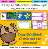 Editable Kindergarten & Foundation Math Warm-Ups | Australian Curriculum | 