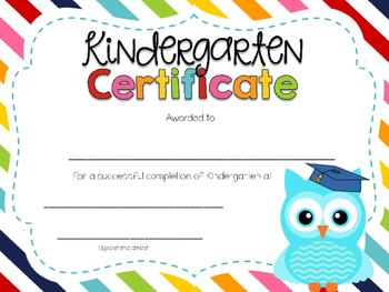 editable kindergarten graduation certificates by