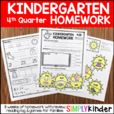 Kindergarten Homework - Fourth Quarter