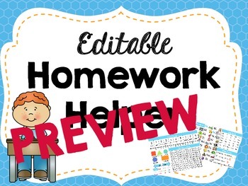 kindergarten homework helper