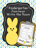 Editable Kindergarten Sight Words Write the Room Peeps Easter