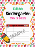 Editable Kindergarten Sign In Template