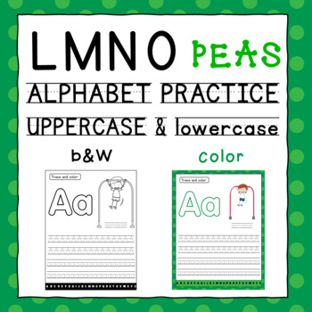 Preview of Editable LMNO Peas Alphabet Practice Workbook