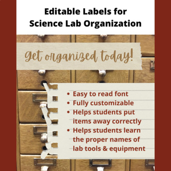 Preview of Editable Lab Supply Labels