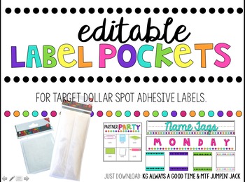 Preview of Editable Label Pockets (For Target Adhesive Label Pockets - 2016 version)