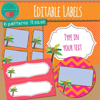 Preview of Chicka Chicka Boom Boom Inspired Editable Labels