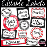 Editable Labels red and black