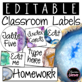 Editable Labels-Agate Classroom Decor