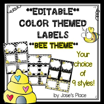 Preview of Editable Labels BEE THEME