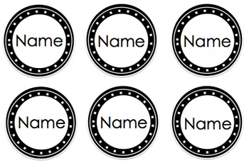 Preview of Editable Labels - BW & Color
