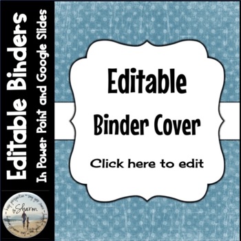 Editable Labels, Binder Covers & Spines - Light Blue Dot by Sharon Oliver