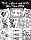 Editable Labels Black and White Classroom Decor Classroom 