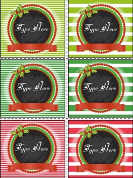 Editable Labels - Chalkboard Christmas Gift Tags - Name Tags Printable