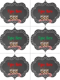 Editable Labels - Chalkboard Christmas Gift Tags - Wild Re