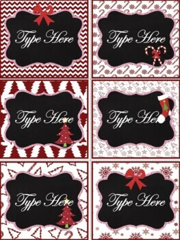 Preview of Editable Labels - Christmas Gift Tags Printable Parents Students  - Name Tags