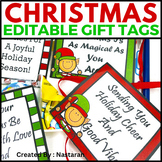 Editable Labels - Christmas and Holiday Gift Tags Printabl