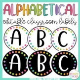 Editable Labels Classroom Library Alphabetical Labels Colo
