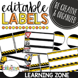 Editable Labels - Construction Theme