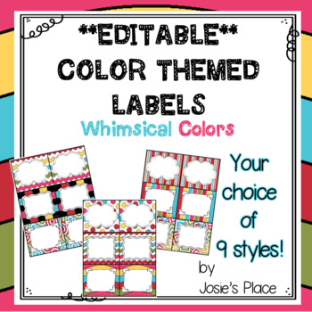 Preview of Editable Labels Whimsical Decor