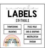 Editable Labels Freebie
