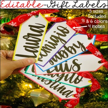 Preview of Editable Labels- Gift Tags for any occasion