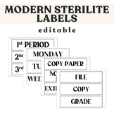 Editable Labels | Modern Sterilite 3 Drawer Labels | Modern Class Decor