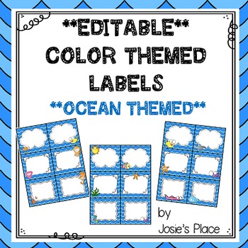 Preview of Editable Labels Ocean Theme