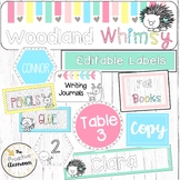 Editable Labels | Pastel Dots | Woodland Whimsy Classroom Decor