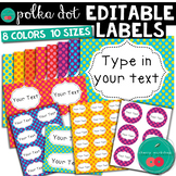 Polka Dot Editable Labels
