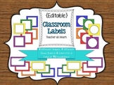 {Editable} Labels - Primary Polka Dots