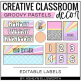 Editable Labels - Retro Classroom Decor 