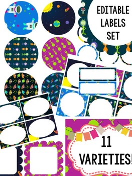 Preview of Dollar Deal $$ : Editable Labels Set : Outer Space - Set 2