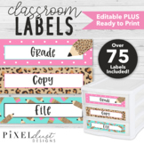 Editable Labels | Sterilite Drawers | Leopard Print Classr