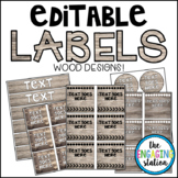 Editable Labels - Wood Design