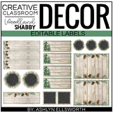 Editable Labels and Binder Covers - Woodland Shabby