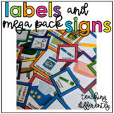 Editable Labels and Signs for Special Education / Early Childhood