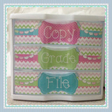 Editable Labels for 3-Drawer File Boxes {Pink/Green/Turquoise}