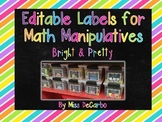Editable Labels for Math Manipulatives and Organization {B