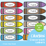Editable Labels for the Classroom - Crayons