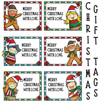 Editable Lables-Christmas Gift Tags with Gingerbread Man-From Teacher ...