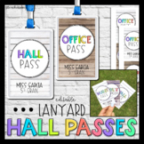 Editable Lanyard Hall Passes