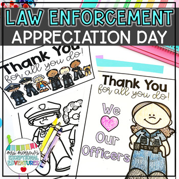 Preview of Law Enforcement Appreciation Coloring Pages | Police Officer SRO Thank You